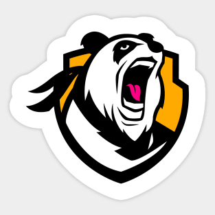 Roaring Panda Bear Logo Sticker